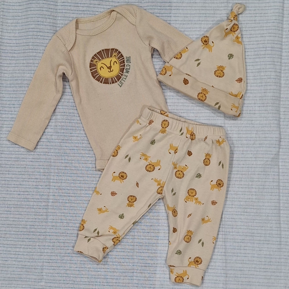Chick Pea Lion Print Matching Set